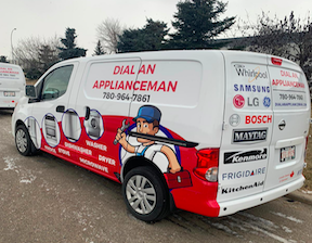 edmonton appliance delivery - dial an applianceman service van